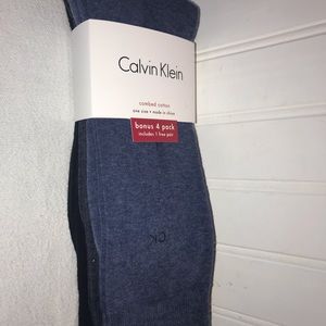 NWT 4 Pair Calvin Klein Dress Socks - Blue